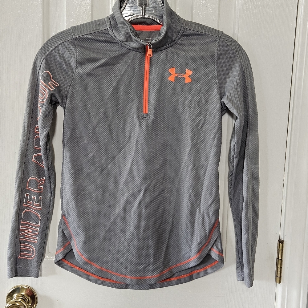 Under Armour Gray and Orange Kids Jacket